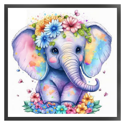 Elephant - 18CT Stamped Cross Stitch 20*20CM