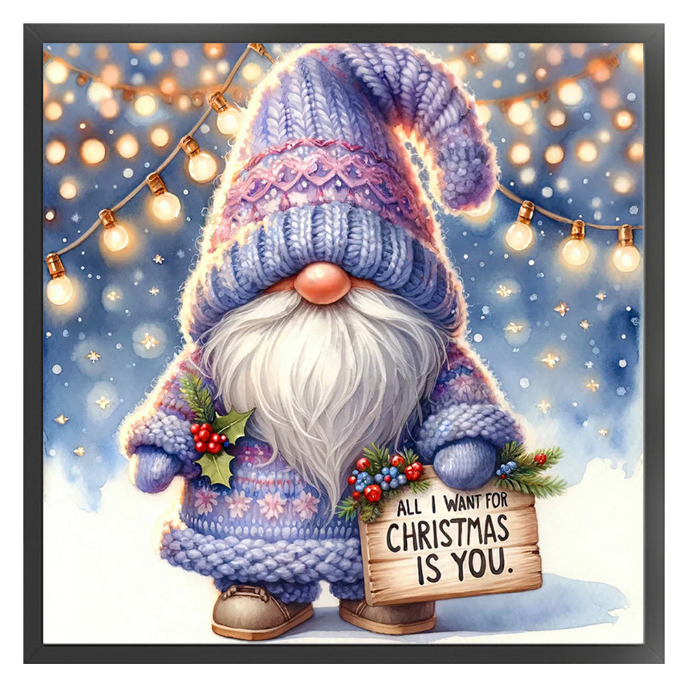 Christmas Gnome - 11CT Stamped Cross Stitch 40*40CM