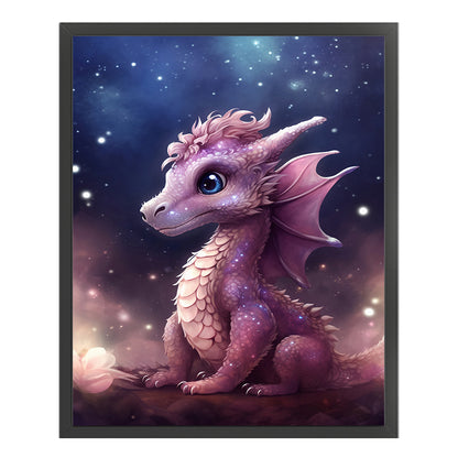 Pink Dragon - 11CT Stamped Cross Stitch 40*50CM