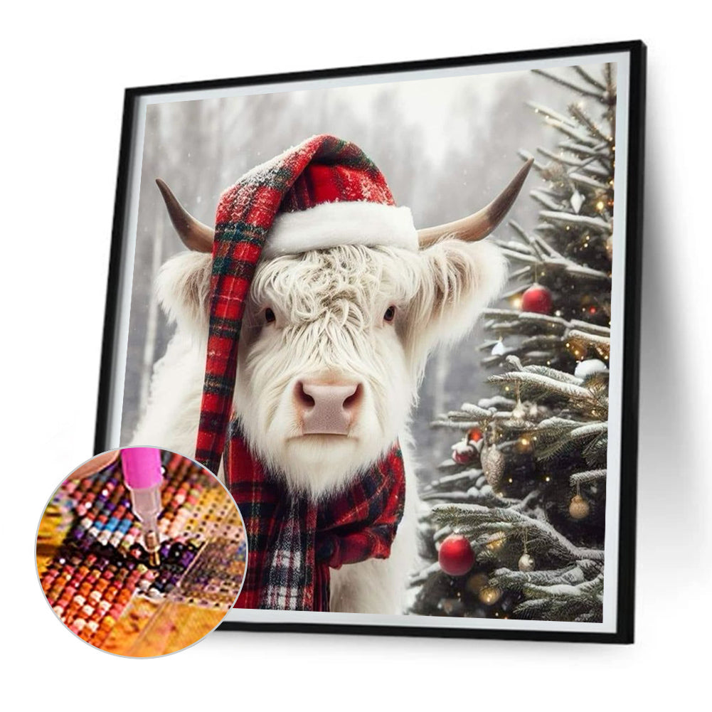 Christmas Yak - Full Round Drill Diamond Painting 30*30CM