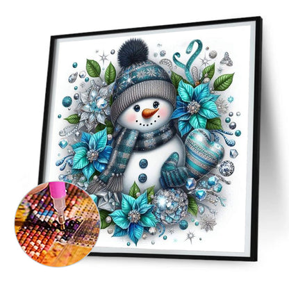 Christmas Snowman - Full Round Drill Diamond Painting 30*30CM