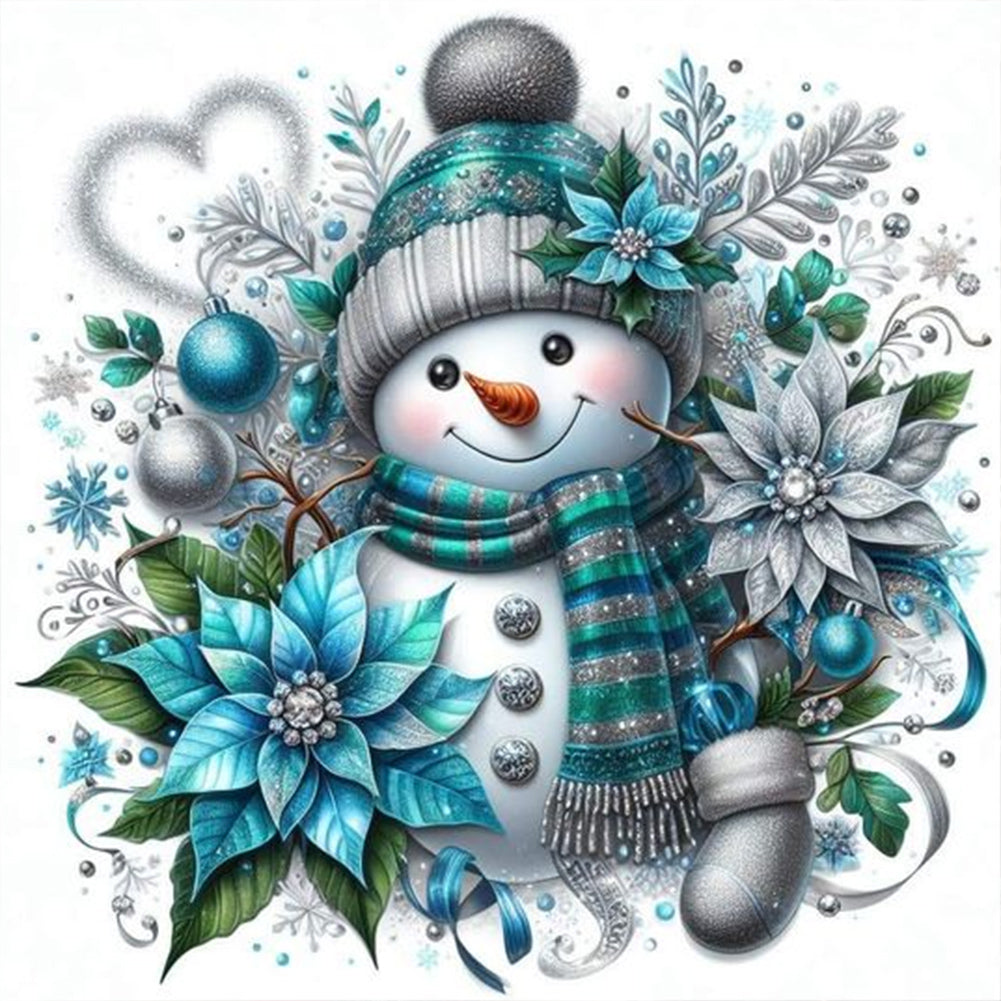 Christmas Snowman - Full Round Drill Diamond Painting 30*30CM