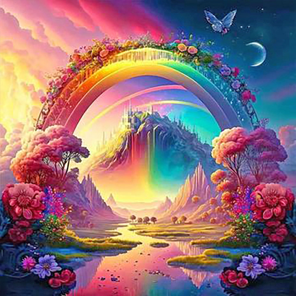 Colorful Yin Yang Wonderland - Full Round Drill Diamond Painting 30*30CM