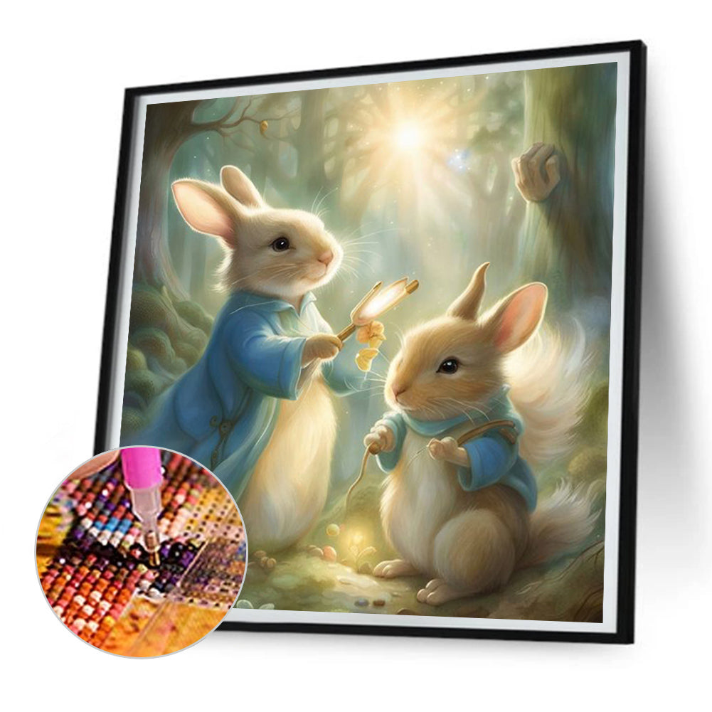 Rabbit Magic In The Forest - Full Round Drill Diamond Painting 30*30CM