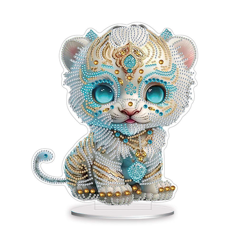 Chinese Zodiac Tiger Diamond Painting Desktop Ornament for Office Desktop Decor