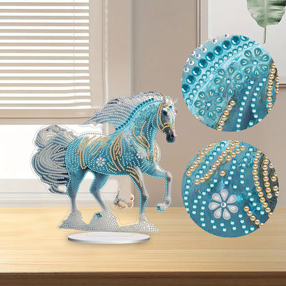 Chinese Zodiac Horse Diamond Painting Desktop Ornament for Office Desktop Decor