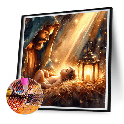 Jesus And The Virgin - Full Round Drill Diamond Painting 30*30CM