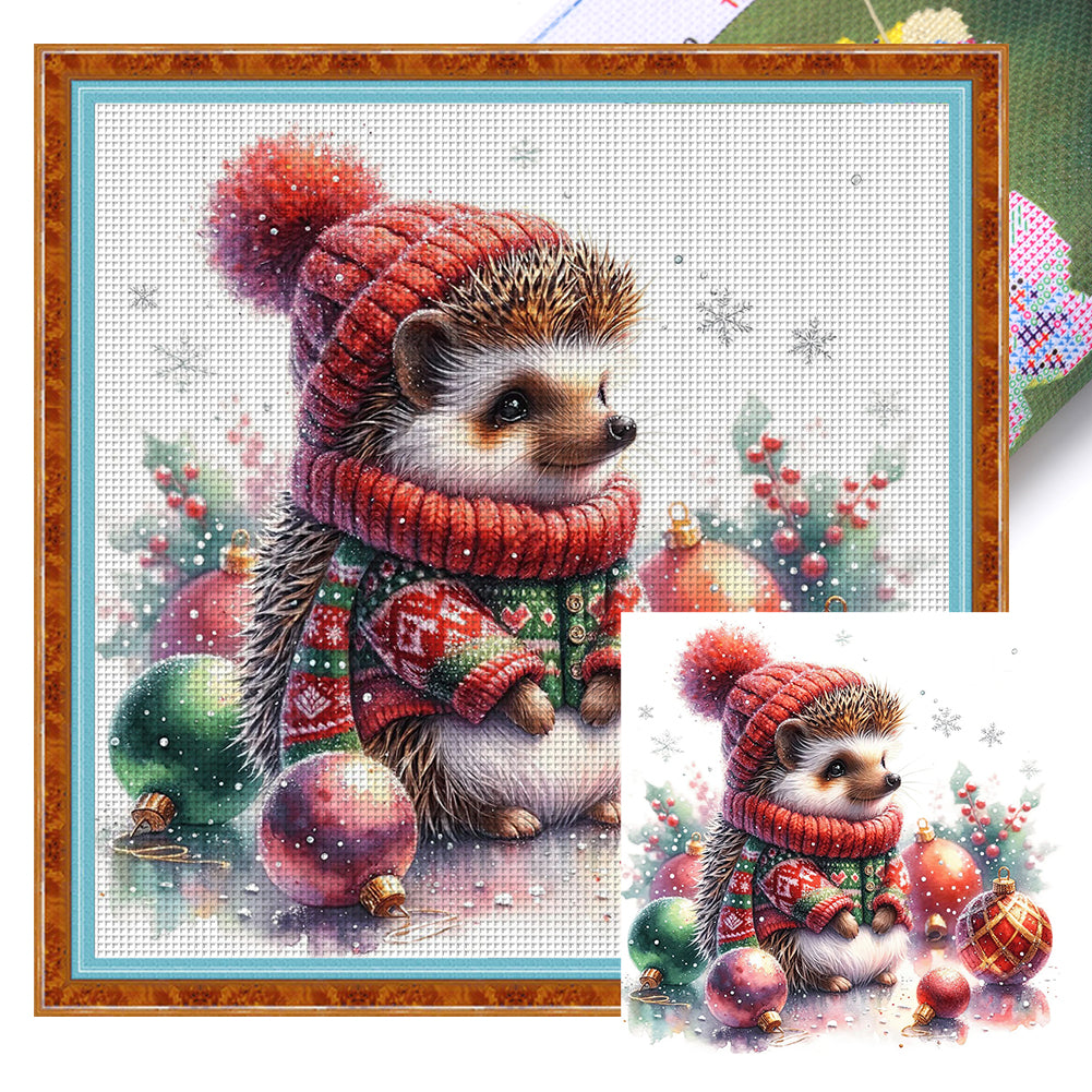 Hedgehog - 18CT Stamped Cross Stitch 30*30CM