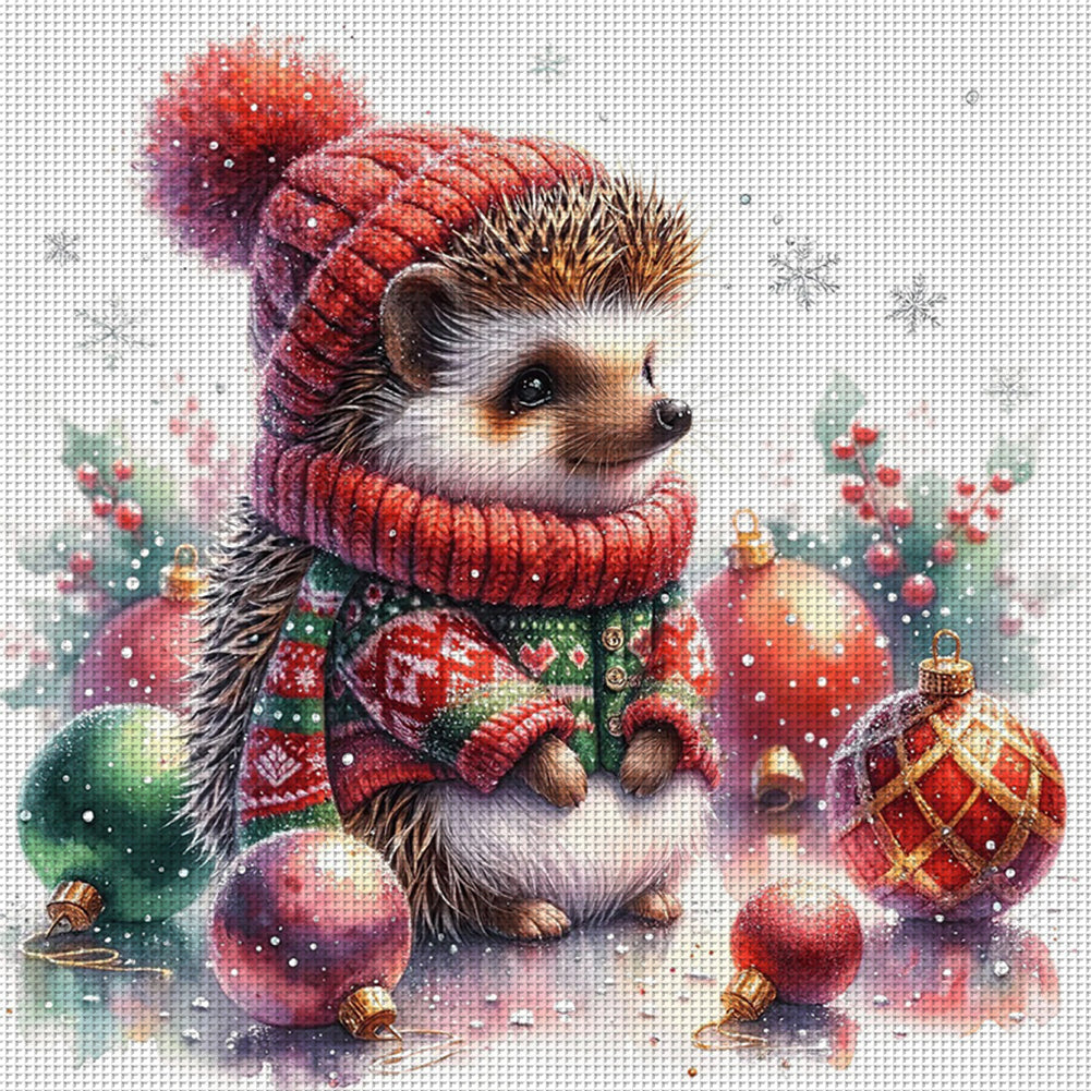 Hedgehog - 18CT Stamped Cross Stitch 30*30CM