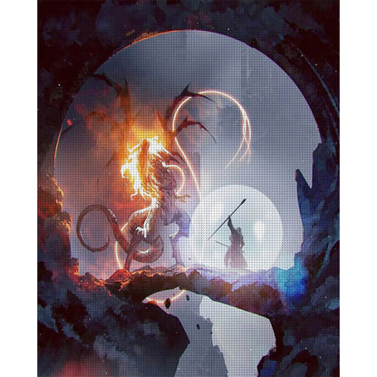 Gandalf Vs. Balrog - 11CT Stamped Cross Stitch 45*55CM