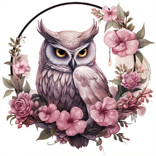 Owl - Full Round Drill Diamond Painting 30*30CM