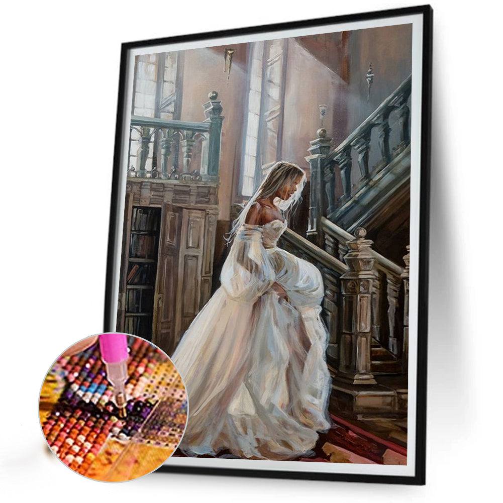 Oil Painting Bride - Full Square Drill Diamond Painting 30*40CM