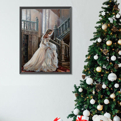 Oil Painting Bride - Full Square Drill Diamond Painting 30*40CM