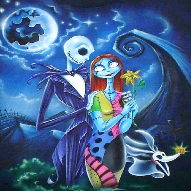 Jack And Sally'S Wedding - 11CT Stamped Cross Stitch 40*50CM