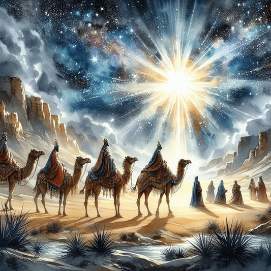 Nativity Of Jesus On Desert Camel - Full Round Drill Diamond Painting 30*30CM