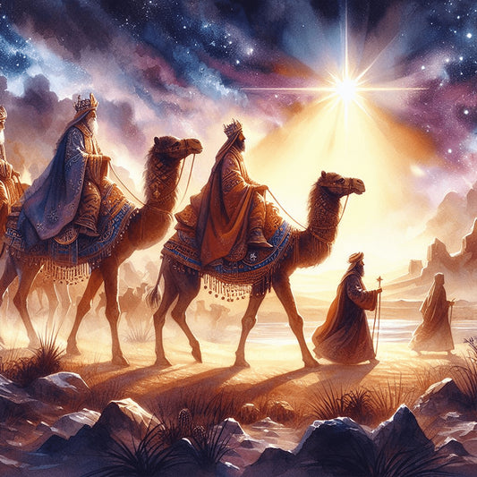 Nativity Of Jesus On Desert Camel - Full Round Drill Diamond Painting 30*30CM