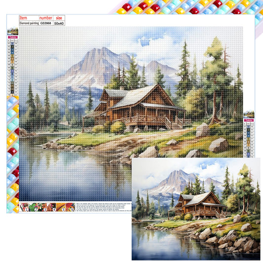 Woods Lake - Full Square Drill Diamond Painting 50*40CM