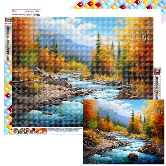 Woods Lake - Full Square Drill Diamond Painting 50*40CM