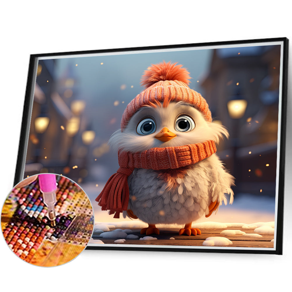 Winter Chick - Full Round Drill Diamond Painting 35*30CM