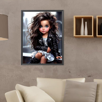 Sweet Cool Girl - Full Round Drill Diamond Painting 30*40CM
