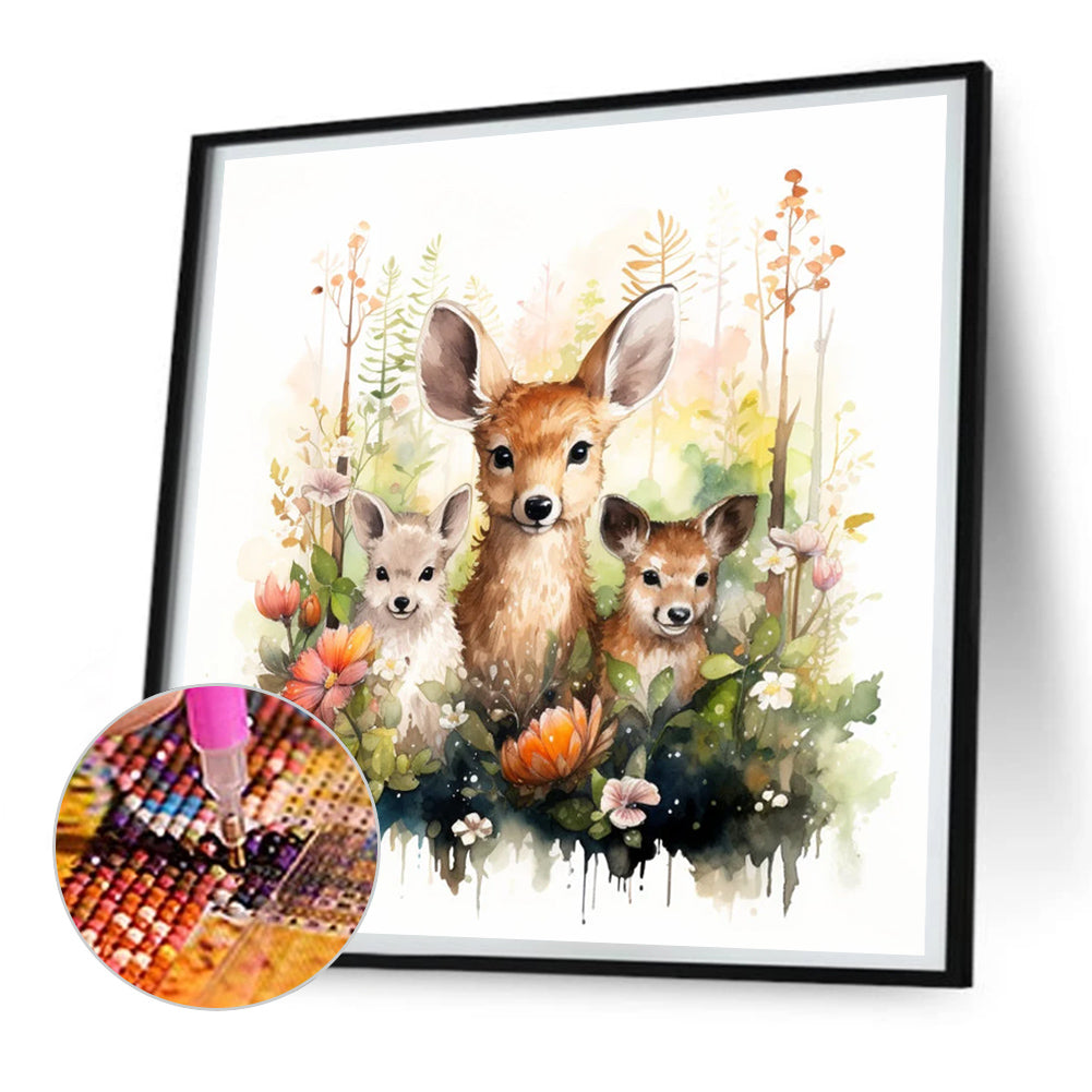 Forest Animals - Full Round Drill Diamond Painting 30*30CM