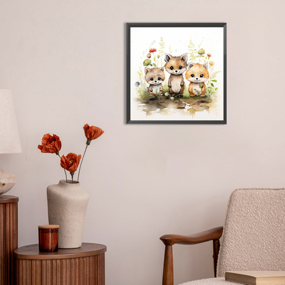 Forest Animals - Full Round Drill Diamond Painting 30*30CM