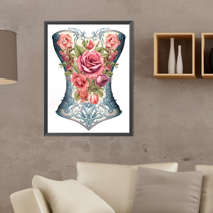 Tight Rose Corset - Full Round Drill Diamond Painting 30*40CM