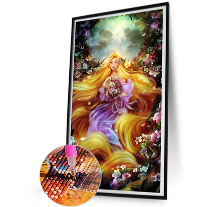 Long Hair Princess - Full Round Drill Diamond Painting 30*50CM