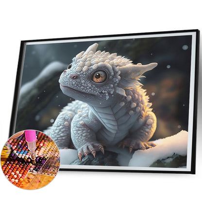 Snow Dragon Baby - Full Round Drill Diamond Painting 50*40CM