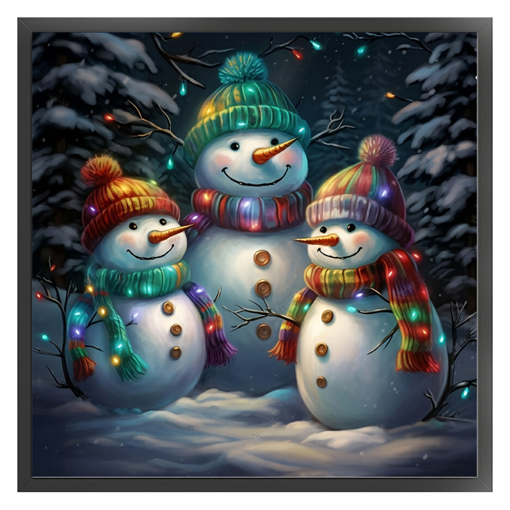 Snowman - 11CT Stamped Cross Stitch 40*40CM