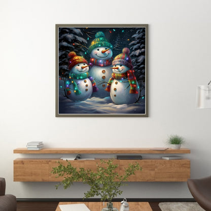 Snowman - 11CT Stamped Cross Stitch 40*40CM