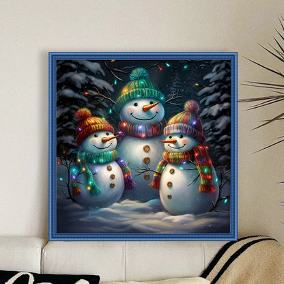 Snowman - 11CT Stamped Cross Stitch 40*40CM