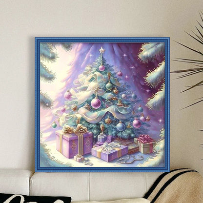 Christmas Tree - 11CT Stamped Cross Stitch 40*40CM