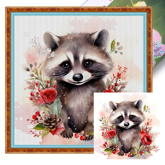 Raccoon - 11CT Stamped Cross Stitch 40*40CM