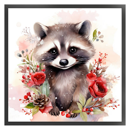 Raccoon - 11CT Stamped Cross Stitch 40*40CM