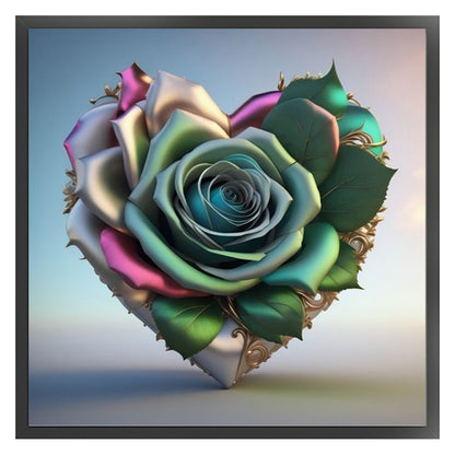 Love Rose - 11CT Stamped Cross Stitch 40*40CM
