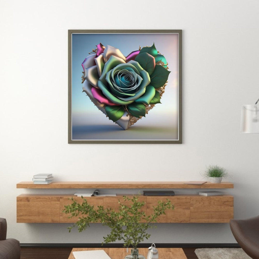 Love Rose - 11CT Stamped Cross Stitch 40*40CM