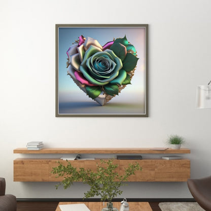 Love Rose - 11CT Stamped Cross Stitch 40*40CM