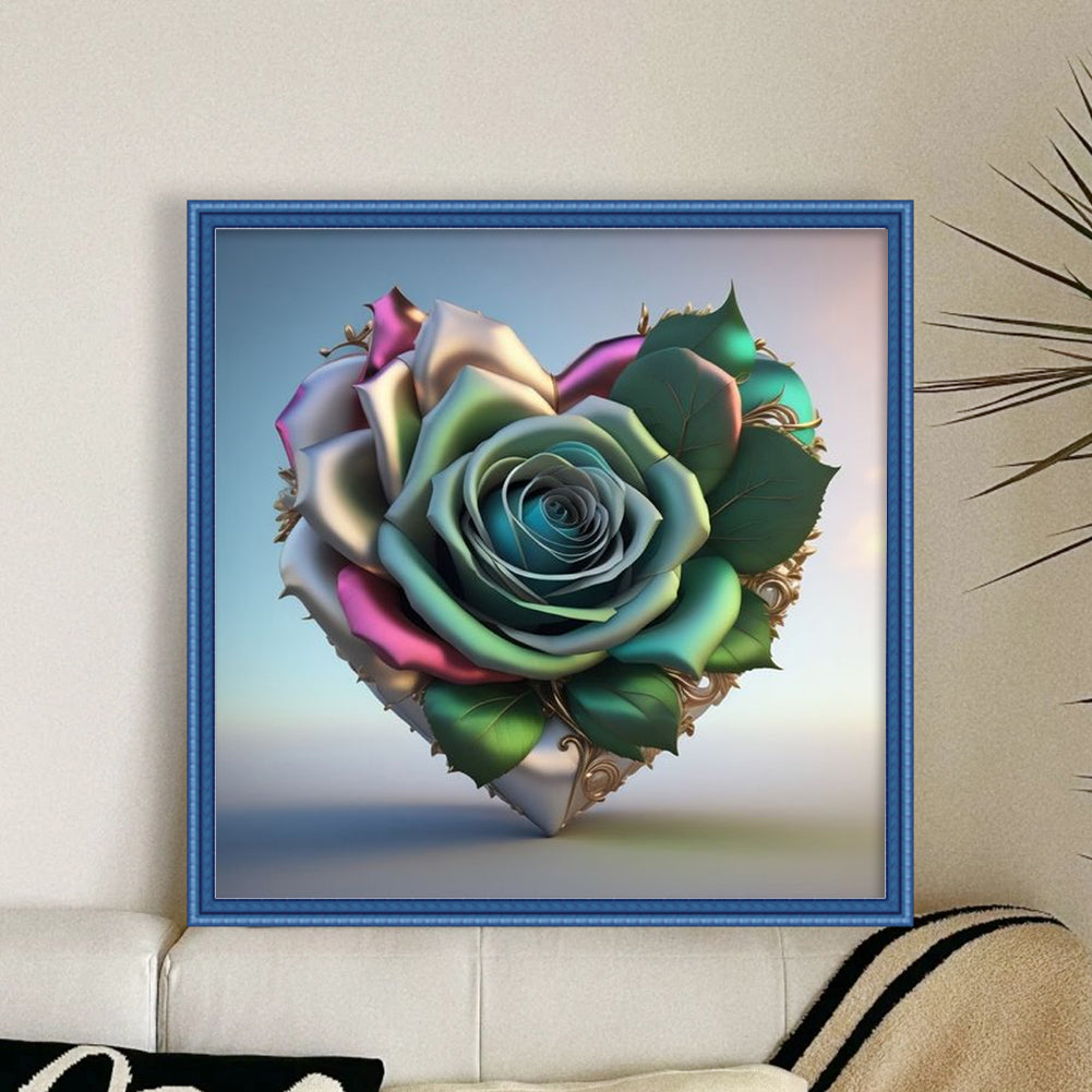 Love Rose - 11CT Stamped Cross Stitch 40*40CM