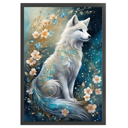 Flowers And Fox - 11CT Stamped Cross Stitch 40*60CM