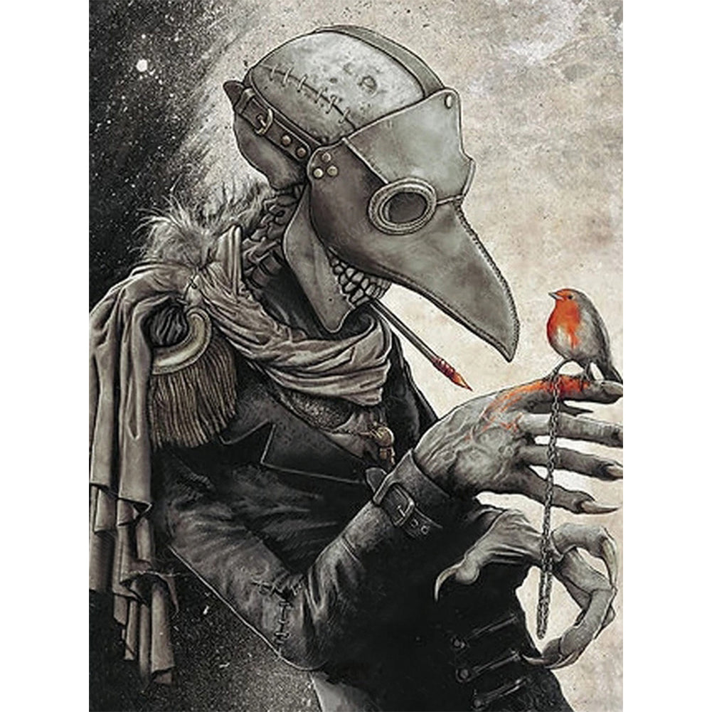Crow Mask Man - 11CT Stamped Cross Stitch 50*65CM