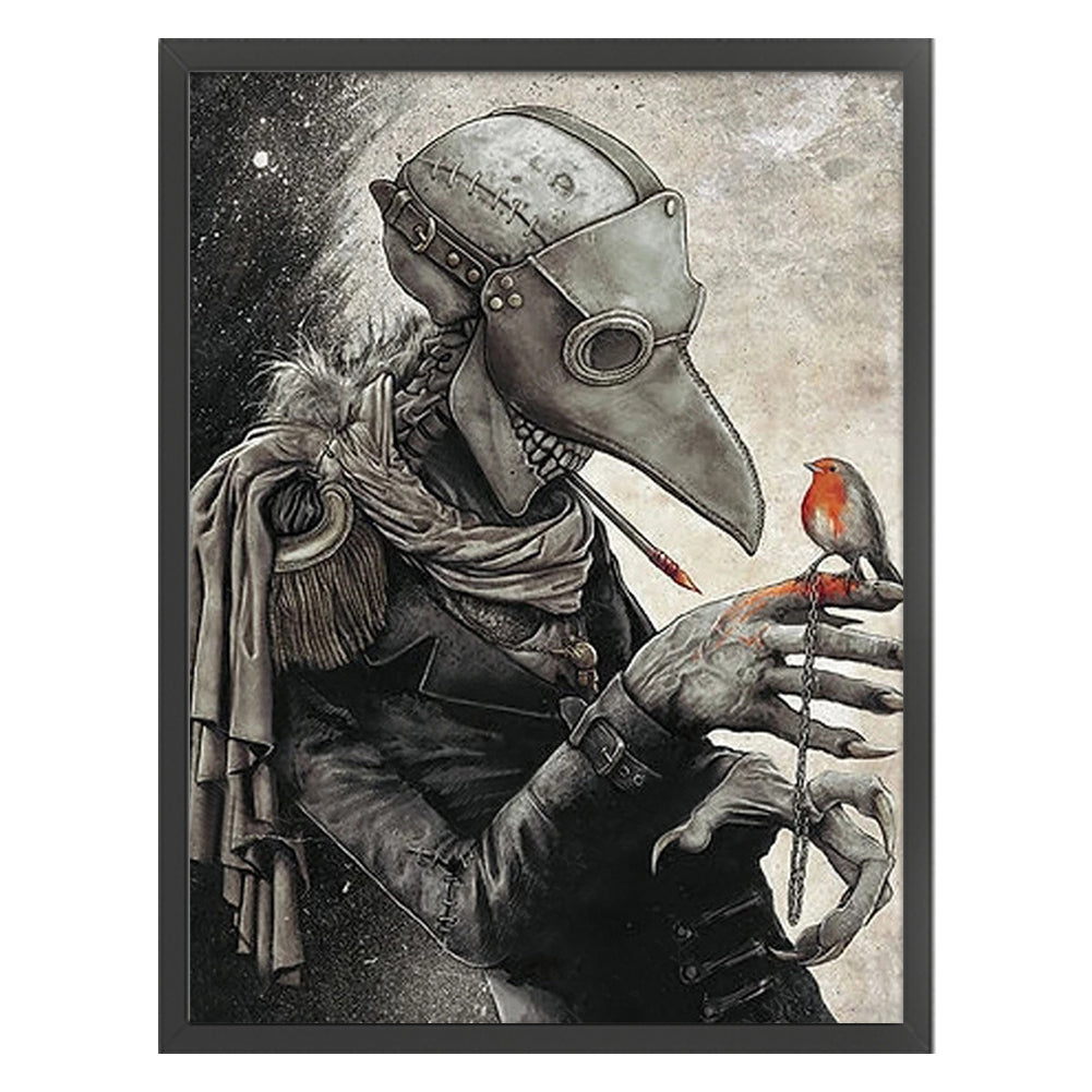 Crow Mask Man - 11CT Stamped Cross Stitch 50*65CM