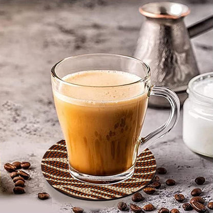 8 Pcs Wooden DIY Diamond Painting Art Coaster Kit with Holder (Animal Texture)