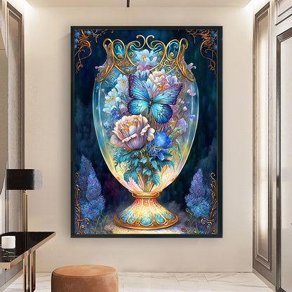 Fantasy Butterfly Vase - 11CT Stamped Cross Stitch 45*65CM