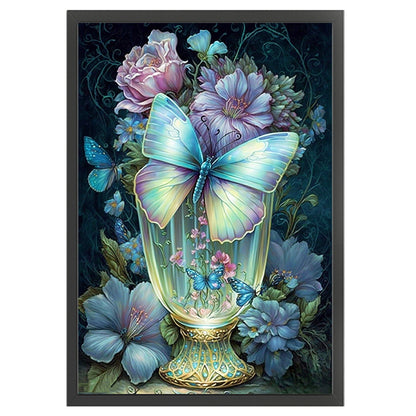 Fantasy Butterfly Vase - 11CT Stamped Cross Stitch 45*65CM
