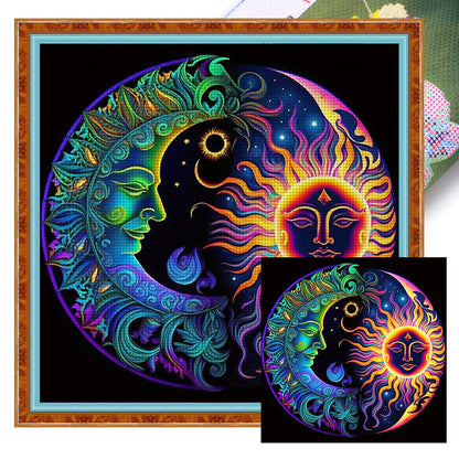 Star And Moon Diagram - 11CT Stamped Cross Stitch 45*45CM
