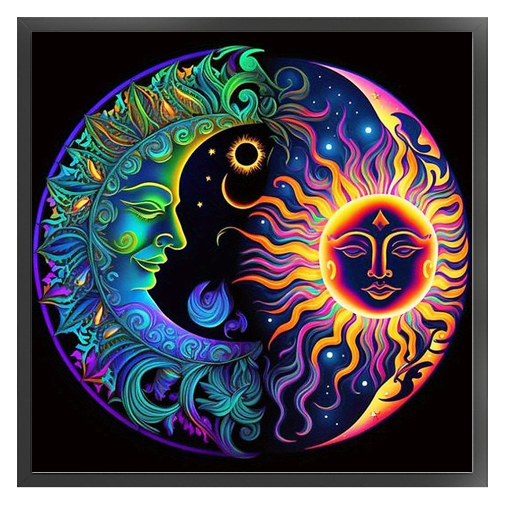 Star And Moon Diagram - 11CT Stamped Cross Stitch 45*45CM