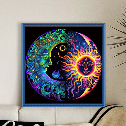 Star And Moon Diagram - 11CT Stamped Cross Stitch 45*45CM