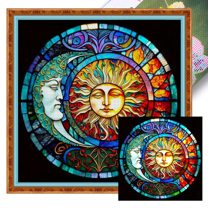 Star And Moon Diagram - 11CT Stamped Cross Stitch 45*45CM