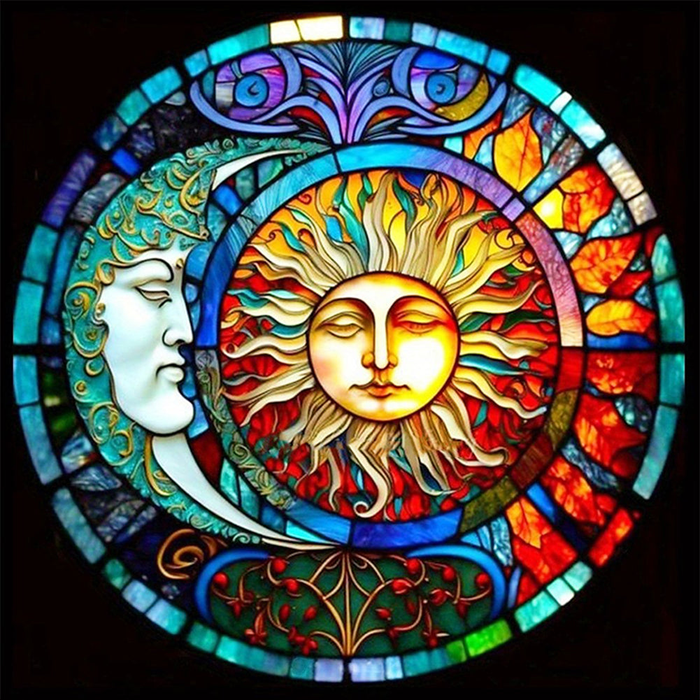 Star And Moon Diagram - 11CT Stamped Cross Stitch 45*45CM